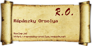 Répászky Orsolya névjegykártya