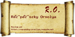 Répászky Orsolya névjegykártya