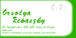 orsolya repaszky business card